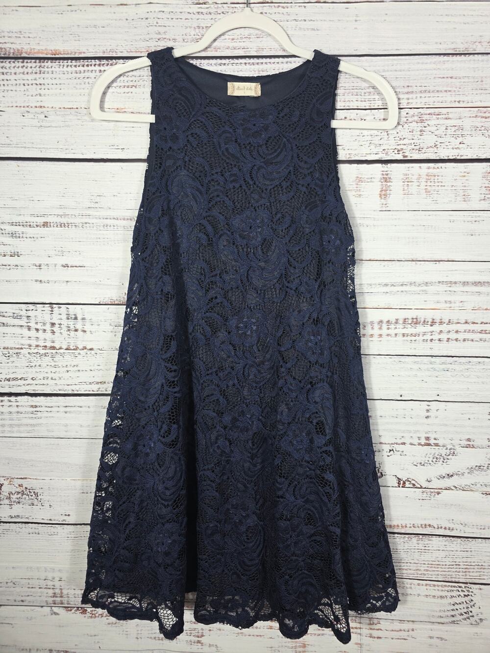 Altar'd State Black Lace Dress Women's Sleeveless Boho Shift Lined Mini Size S
